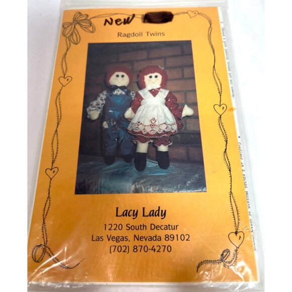 Vintage New Raggedy Ann & Andy Style Ragdoll Twins Kit - Picture 2 of 3